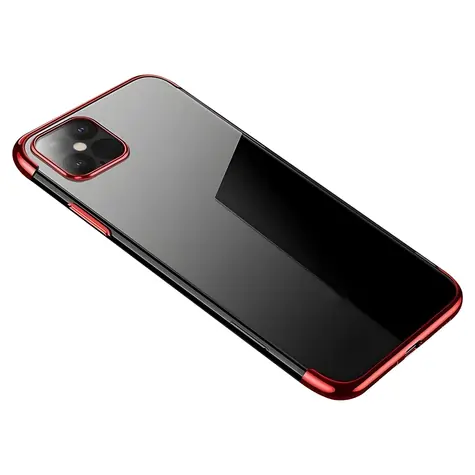 Hurtel Clear Color gelové pouzdro červená / Pouzdro / Xiaomi Redmi Note 11 Pro 5G, 11 Pro / kovový rámeček