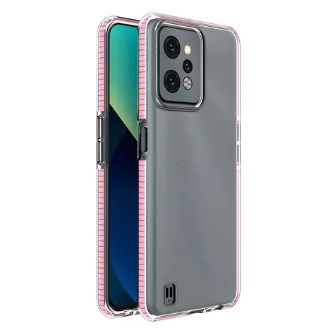 Hurtel Spring Case Realme C31 světle růžová / Silikonový kryt / S rámečkem