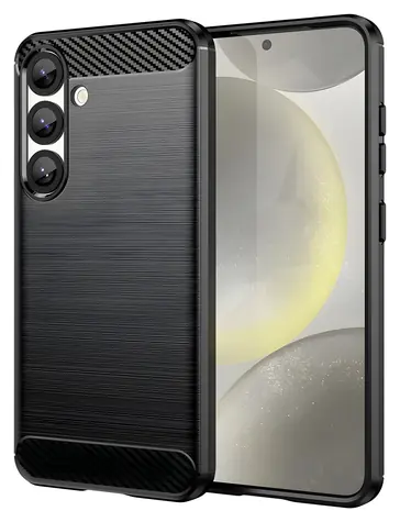 Hurtel Carbon Case černá / Kryt / Samsung Galaxy S25 Edge / karbonový vzhled