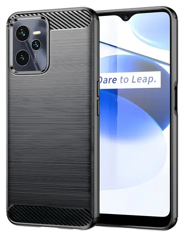 Hurtel Carbon Case černá / Kryt pro Realme C35 / Karbonové vlákno