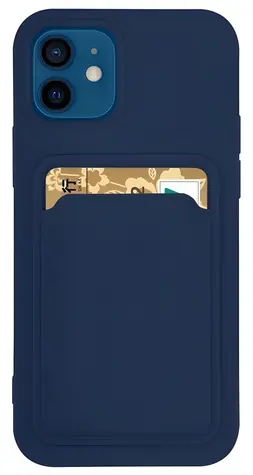 Hurtel Card Case pouzdro-peněženka pro Samsung Galaxy S22+ tmavě modrá / Pouzdro / Silikonové s kapsou na kartu