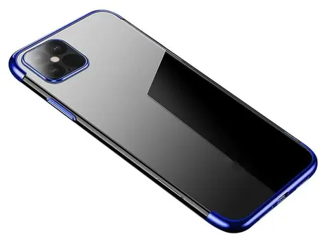 Hurtel Clear Color kryt pro Apple iPhone 13 Pro modrá / Kryt / TPU gel / pokovený rámeček