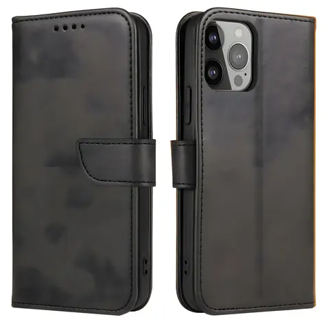 Hurtel Magnet Case Flip pro Xiaomi Poco C40 černá / Kryt / Flipové pouzdro s magnetem a stojánkem