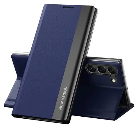 Hurtel Sleep Case Pro pro Samsung Galaxy S23+ modrá / Pouzdro / Flipové / Stojánek