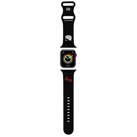 Hello Kitty Silicone Kitty Head Strap černá / Řemínek / Apple Watch 42/44/45/49mm