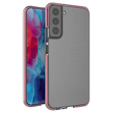 Hurtel Spring Case Samsung Galaxy S22+ světle růžová / Kryt / Gelový / Barevný rámeček