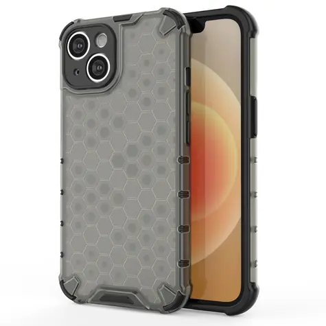 Hurtel Honeycomb Case Apple iPhone 14 Plus černá / Kryt / Odolný hybridní / Voštinový design