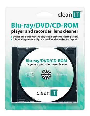 Clean IT čisticí CD pro optické mechaniky / Čisticí CD / Blu-ray, DVD, CD-ROM / 6 čisticích kartáčků