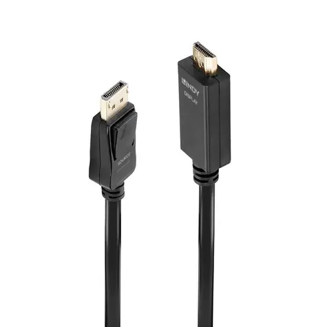 Lindy DisplayPort - HDMI kabel 0,5 m černá / Kabel / 4K 30Hz / pasivní