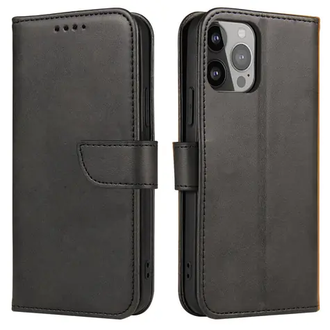 Hurtel Magnet Case Realme C33 černá / Pouzdro / Flipové, peněženkové, se stojánkem