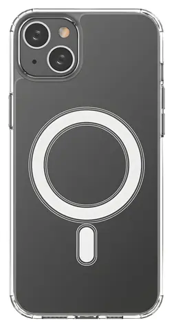 Hurtel Clear Magnetic Case transparentní, stříbrný rámeček / Kryt / Apple iPhone 14 Plus / MagSafe