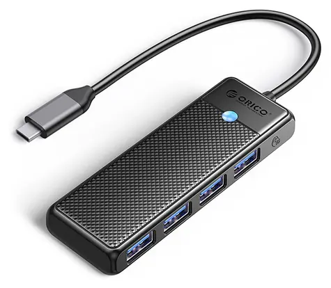 Orico PAPW4A-C3 černá / USB hub / 4x USB-A 3.0