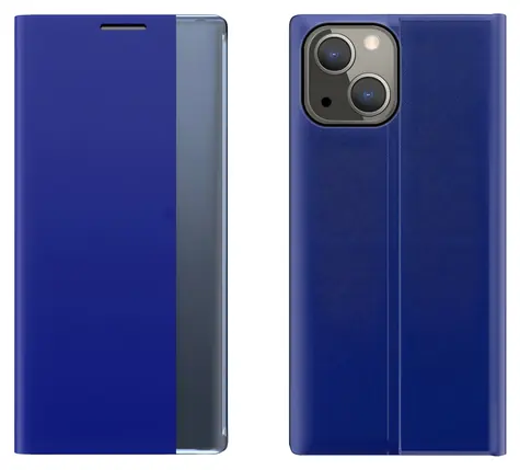 Hurtel Sleep Case pro Apple iPhone 13 mini modrá / Knížkové pouzdro / Chytré okénko