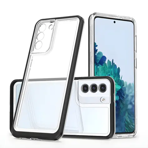 Hurtel Clear 3in1 Case černá / Kryt / Samsung Galaxy S22+ / Gelový rámeček