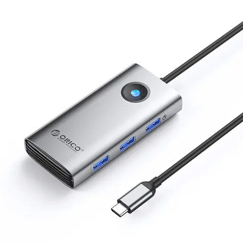 Orico PW11 šedá / Dokovací stanice / USB-C / 6v1 / 3x USB-A 3.0 / USB-C PD 100W / HDMI 4K 30Hz