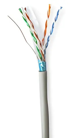 Nedis CAT6 šedá / Síťový kabel v roli / F/UTP / CCA / 50 m / PVC / Box