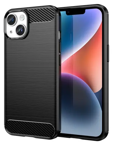 Hurtel Carbon Case černá / Zadní kryt / Apple iPhone 14 Plus / Karbonový vzhled