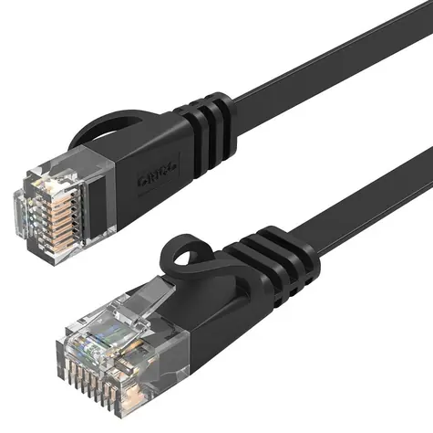 Orico PUG-C6B černá / Síťový kabel / CAT6 / RJ45 / plochý / 20 m