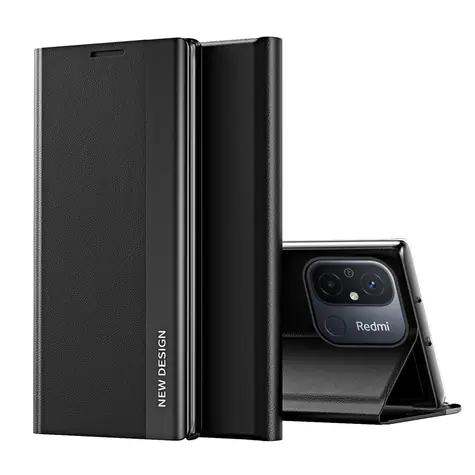 Hurtel Sleep Case Pro černá / Flipové pouzdro / Xiaomi Redmi Note 12 Pro+ / Stojánek