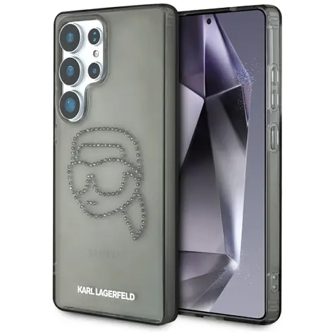 Karl Lagerfeld Rhinestones Karl Head Logo černá / Pouzdro pro Samsung Galaxy S25 Ultra