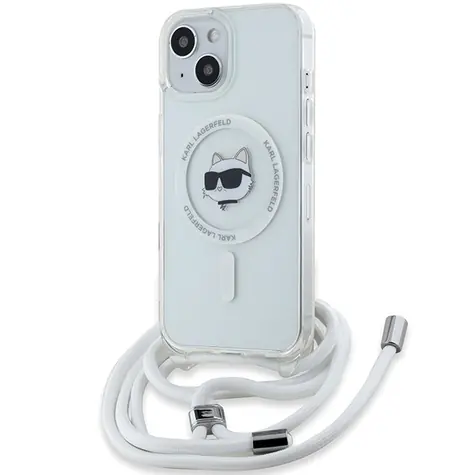 Karl Lagerfeld IML Choupette Head & Cord MagSafe transparentní / Pouzdro pro iPhone 14/13/15