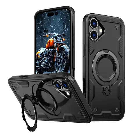 Hurtel Hybrid Armor Trendy černá / Ochranný kryt / MagSafe / Apple iPhone 16 Plus