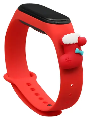 Hurtel Strap Xmas červená / Řemínek / Xiaomi Mi Band 3/4 / s ponožkou