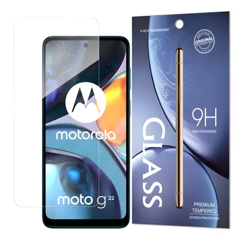 Hurtel Ochranné tvrzené sklo 9H pro Motorola Moto G22 / Tvrzené sklo / 9H