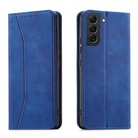 Hurtel Magnet Fancy Case modrá / Pouzdro / Samsung Galaxy S22+ / Flip / Peněženka / Držák karet
