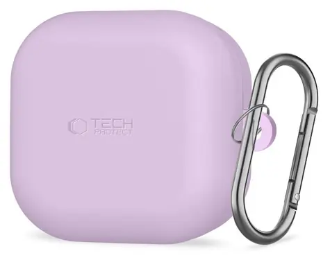 Tech-Protect Silicone Hook Case fialová / Pouzdro / Samsung Galaxy Buds 4 / 4 Pro