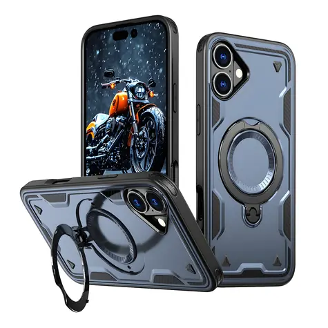 Hurtel Hybrid Armor Trendy modrá / Zadní kryt / Apple iPhone 16 Plus / MagSafe