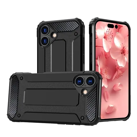 Hurtel Hybrid Armor černá / Kryt / Apple iPhone 16 Plus
