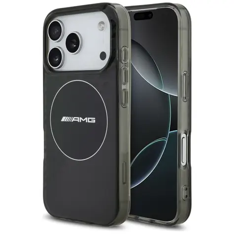 Mercedes AMG Double Layer Transparent Smocked transparentní černá / Zadní kryt / MagSafe / pro iPhone 17 Pro