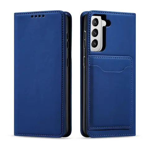 Hurtel Magnet Card Case modrá / Peněženkové pouzdro / Samsung Galaxy S22+ / Držák na kartu / Magnetické