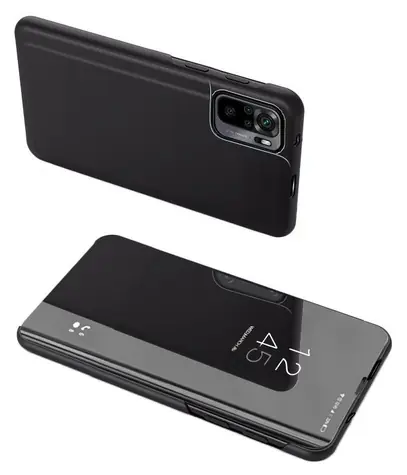 Hurtel Clear View Case Poco M4 Pro 5G černá / Flipové pouzdro / průhledové okénko v klopě