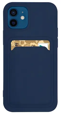 Hurtel Card Case tmavě modrá / Kryt / Samsung Galaxy S21+ 5G / Silikonová peněženka s kapsou na kartu