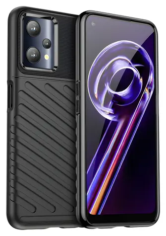 Hurtel Thunder Case černá / Kryt / Realme 9 Pro / Odolný / Flexibilní