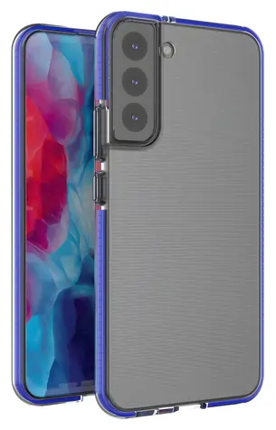 Hurtel Spring Case gelový kryt pro Samsung Galaxy S22+ tmavě modrý / Kryt / Gelový s barevným rámečkem