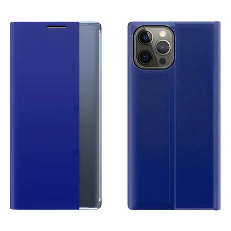 Hurtel Sleep Case modrá / Pouzdro typu kniha / Apple iPhone 13 Pro / s okénkem