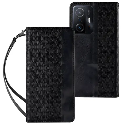 Hurtel Magnet Strap pouzdro černá / Pouzdro / Xiaomi Redmi Note 11 Pro / peněženka s přívěskem