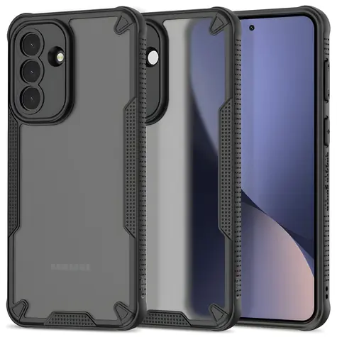 Tech-Protect Rugged Shield transparentní černá / Kryt / Samsung Galaxy A57 5G