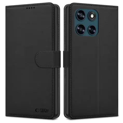 Tech-Protect Wallet Case černá / Pouzdro / Motorola Moto G57 Power, G67 Power / Peněženkové