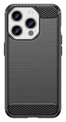 Hurtel Carbon Case černá / Kryt / Apple iPhone 15 Pro / karbonový vzor / ohebný