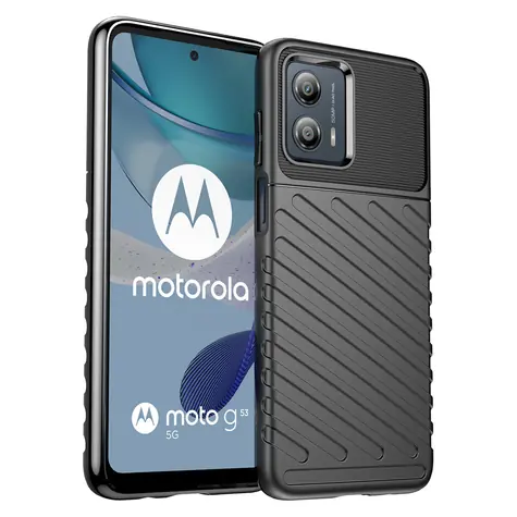 Hurtel Thunder Case Motorola Moto G53 černá / Odolný silikonový kryt / Armor