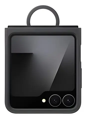 Samsung EF-PF741TBE černá / Kryt na telefon / Silikonový s kroužkem / Galaxy Z Flip6, Z Flip7 FE