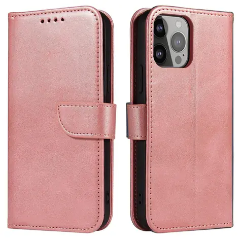 Hurtel Magnet Case Flip pro Samsung Galaxy S23 Ultra růžová / Kryt / Flipové pouzdro s magnetem a stojánkem