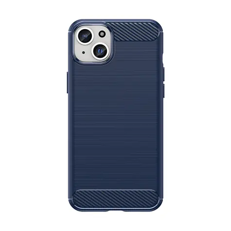 Hurtel Carbon Case modrá / Kryt / Apple iPhone 15 Plus / karbonový vzhled