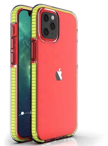 Hurtel Spring Case TPU pouzdro žlutá / Kryt pro Apple iPhone 13 mini / Barevný rámeček