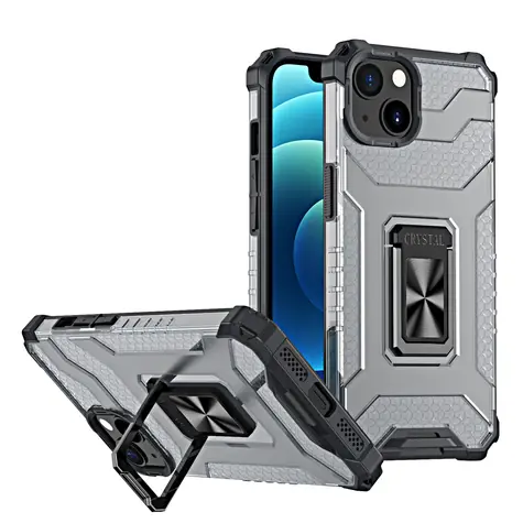 Hurtel Crystal Ring černá / Pouzdro / Apple iPhone 12 mini / se stojánkem / odolné provedení