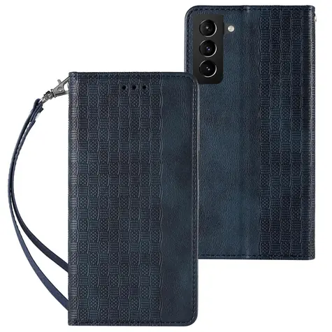 Hurtel Magnet Strap Case modrá / Pouzdro / Peněženka s poutkem / Samsung Galaxy S22+